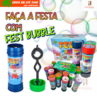 Caixa com 12 Bolha Sabão 60ml Para Lembrancinha e Festa de Aniversário