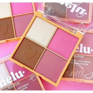 Quarteto de Contorno, Blush e Iluminador - Melu - Ruby Rose - maquiagem - bluhs - iluminador - contorno