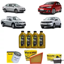 Kit Troca De Oleo E Filtros VW Gol Voyage Polo Saveiro G5 1.6 8V 5w40 Sintético API SN Plus revisão