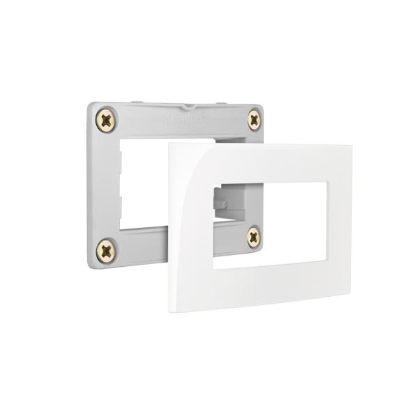KIT 2 Conjunto Modular  Para Móvel Branco  Sleek Margirius