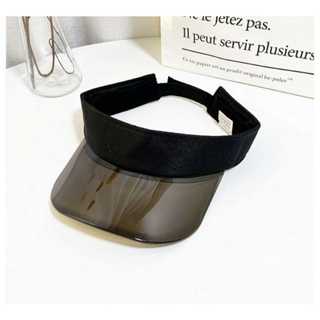 Chapéus de sol de viseira transparente unissex ajustável bandana boné de proteção uv protetor solar chapéus de plástico feminino para rh ao ar livre