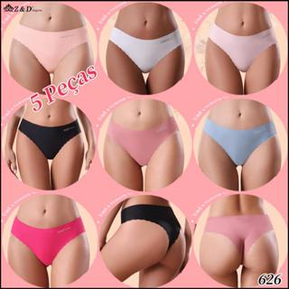 Kti5 peças Z&D Lingerie Calcinha Sem Costura Tanga 626