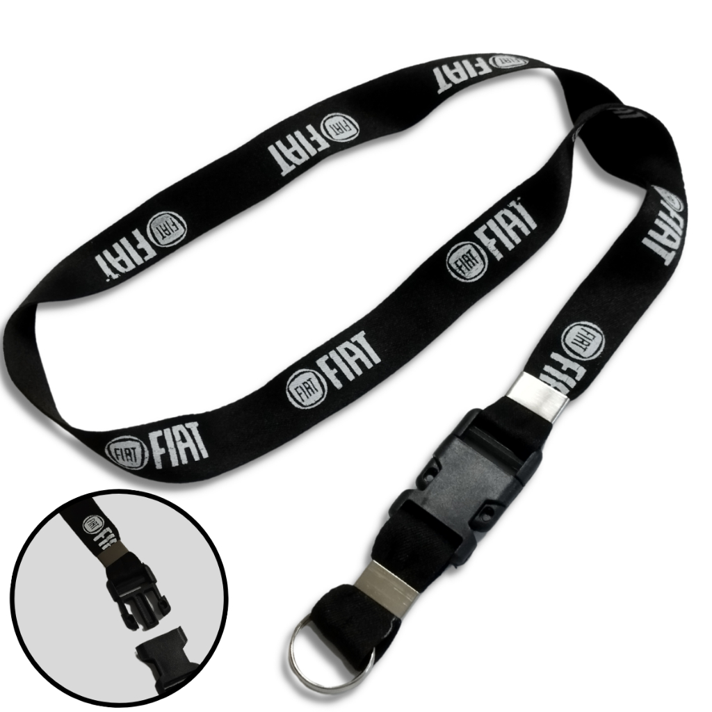 Chaveiro Fiat Cordão Porta Crachá Automotivo Carro Tirante Pescoço Engate em Oferta na Shopee