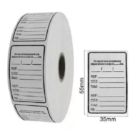 Etiqueta Adesiva Dupla Para Roupas C/1.000 Unidades em Oferta na Shopee