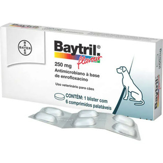 Baytril Flavour 250mg 6 Comprimidos Elanco em Oferta na Shopee