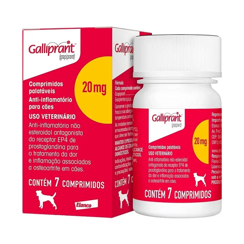 Galliprant 20mg 7 Comprimidos para Cães Elanco em Oferta na Shopee