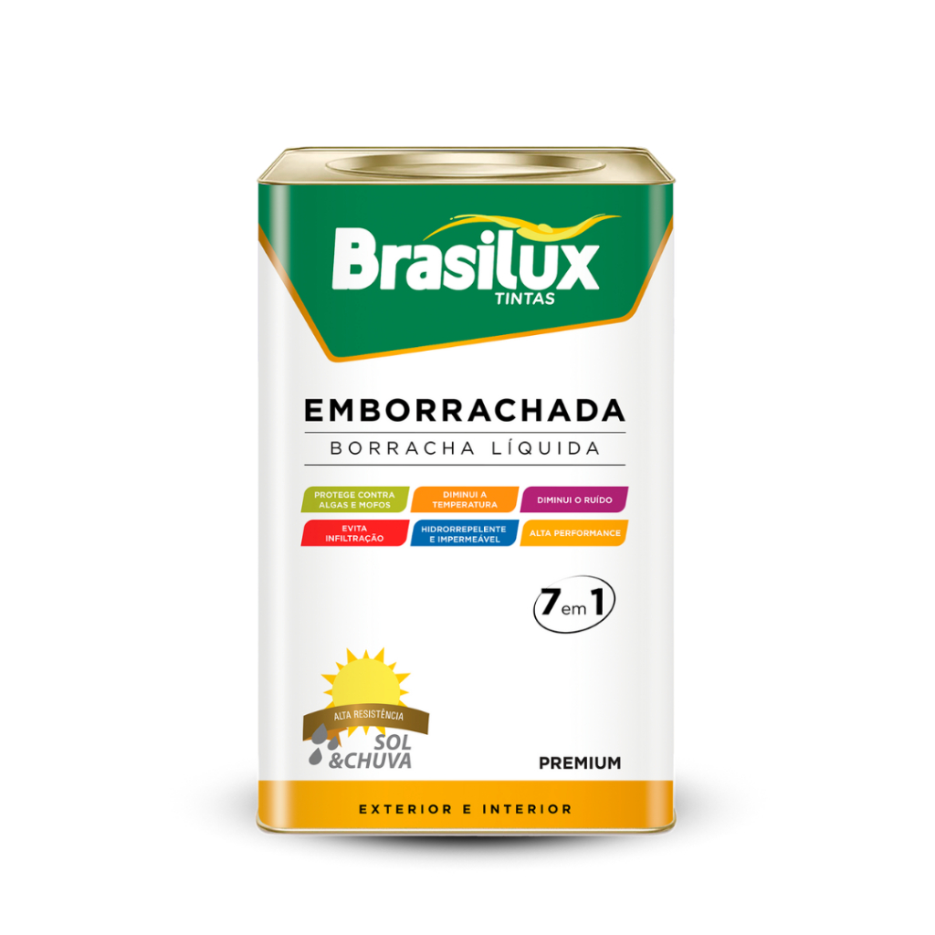 Tinta Emborrachada Borracha Líquida Isolante Térmico E Acústico 18L Brasilux em Oferta na Shopee