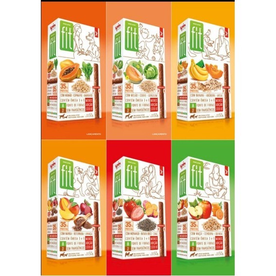 Kit Petisco Saudável 8 Unidades Stick MANGA, MAÇÃ, MORANGO, BANANA, MAMÃO, GOIABA, PERA E PÊSSEGO