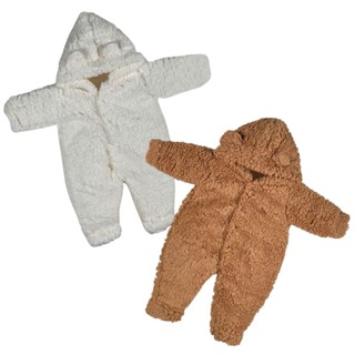 Kit 2 Macacão Pelúcia PMG Bebe Inverno De Pelo Carneiro Menina Menino neutro