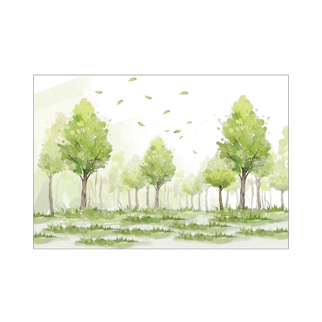 Fundo Fotográfico - Árvores Aquarela 004 em Oferta na Shopee