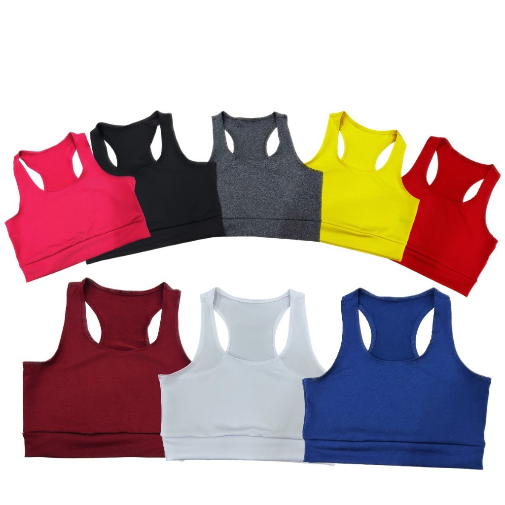 KIT 2 Top Fitness Feminino para Malhar Suplex Moda Academia sem Bojo Nadador em Oferta na Shopee