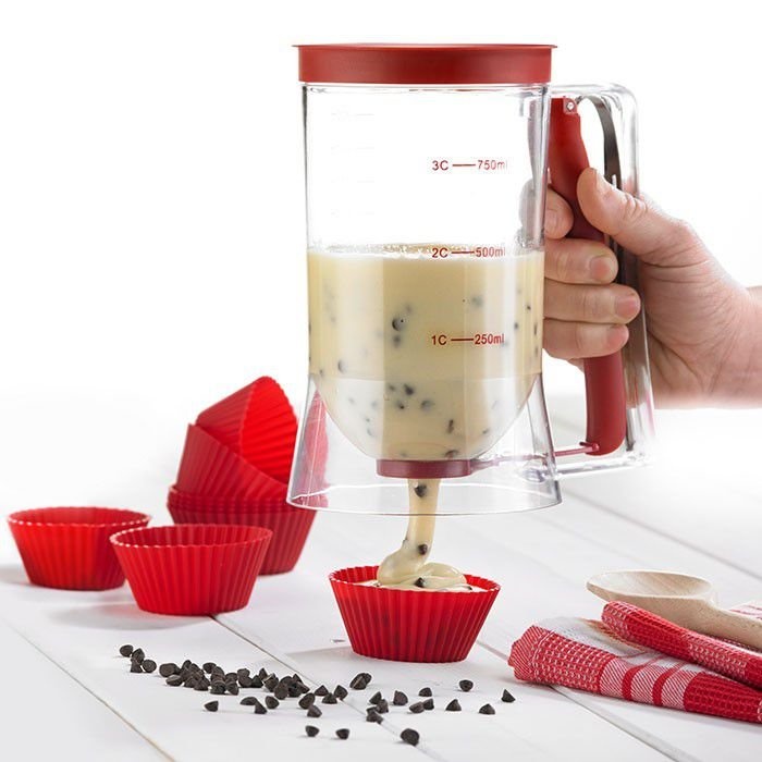 Copo Dispenser Medidor Dosador De Massas Panquecas Bolo Cupcakes 900 Ml — imagem 2 de 2