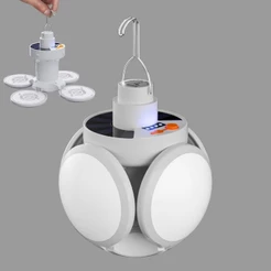 Luminaria Lampada Solar Portatil Acampamento Pesca luz