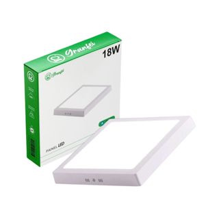 Luminária Plafon Sobrepor 18W Painel Led Quadrado Redondo Alumínio Branco Frio Neutro Quente 6500k 3000k 4000k