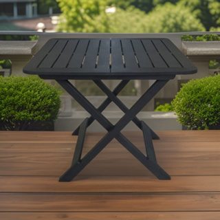 Mesa Quadrada Dobrável de Plástico Imitação da Madeira Preto em Oferta na Shopee