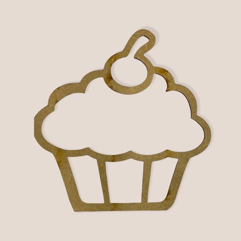 Kit com 2 unidades Recorte CUP CAKE DOCES aplique decorativo enfeite mdf convite casamento noivado enfeite presente lem