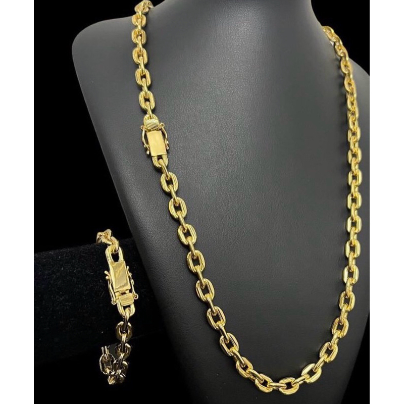 kit corrente e pulseira Cartie banhado a ouro 18k fecho cadeado 4,5mm 70cm em Oferta na Shopee