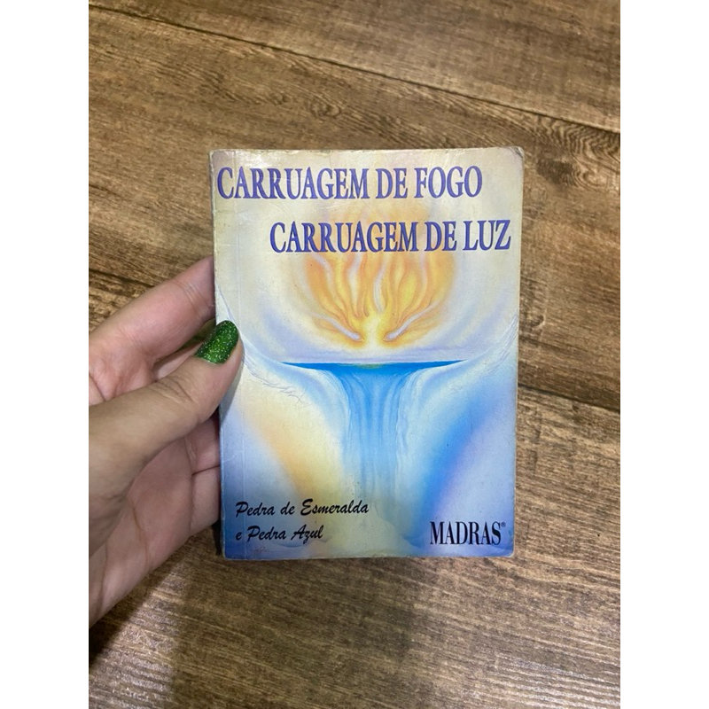 livro carruagem de fogo carruagem de luz - pedra de esmeralda e pedra azul