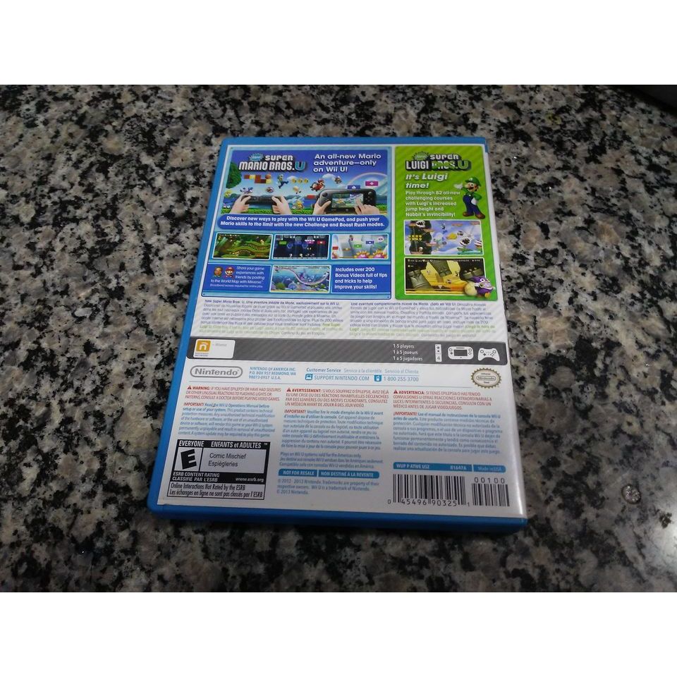 New Super Mario Bros. U + Luigi U nintendo Wii Midia Fisica