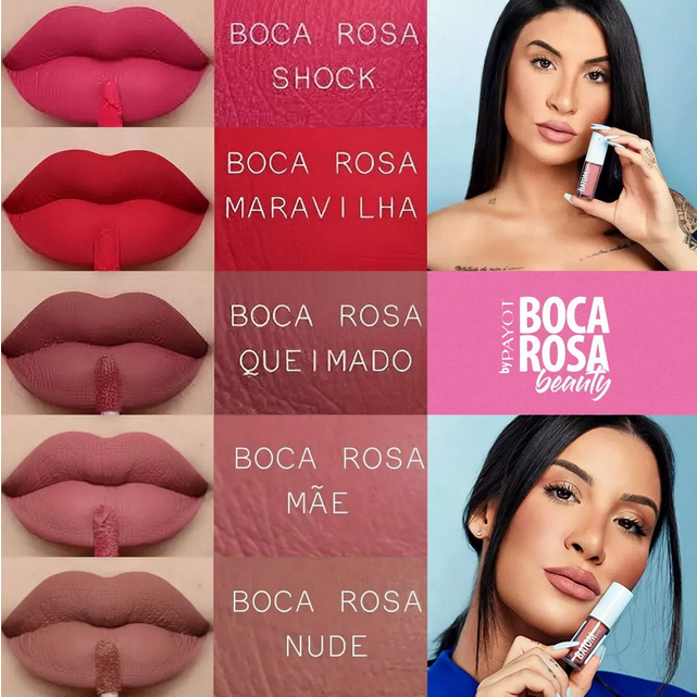 Batom Líquido Boca Rosa Beauty By Payot - Escolha Sua Cor