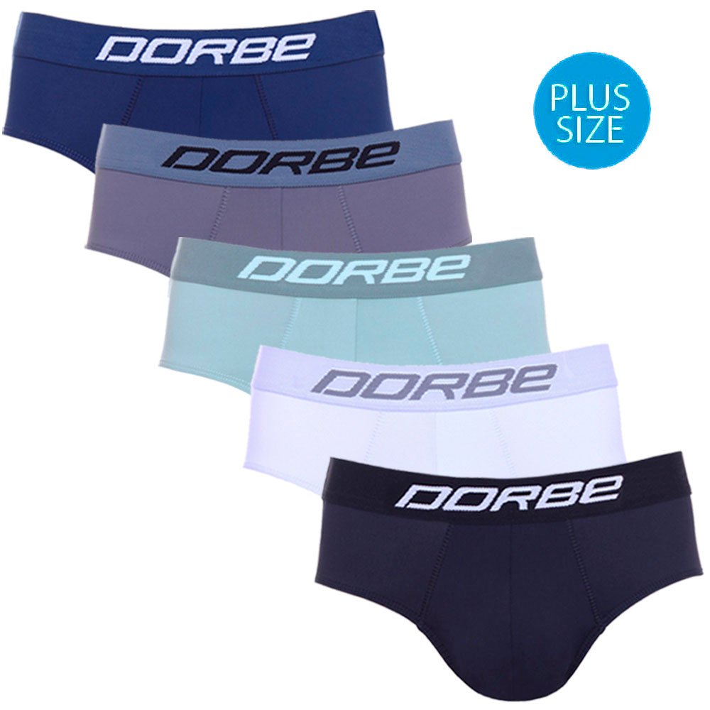 Kit 5 Cuecas Slip Plus Size Microfibra Dorbe Original Masculina Classica Tradicional Clássica Cavada