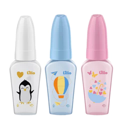 Mamadeira Chuquinha Primeiros Passos 50ml Lillo com Bico Redondo Silicone Macio e Flexível com Tampa sem Bisfenol