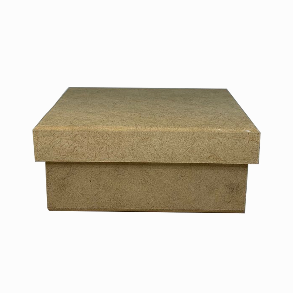 Kit 6 caixas Mdf 20x20x5  Cru Caixinha Lisa Tampa Sapato Lembrancinhas