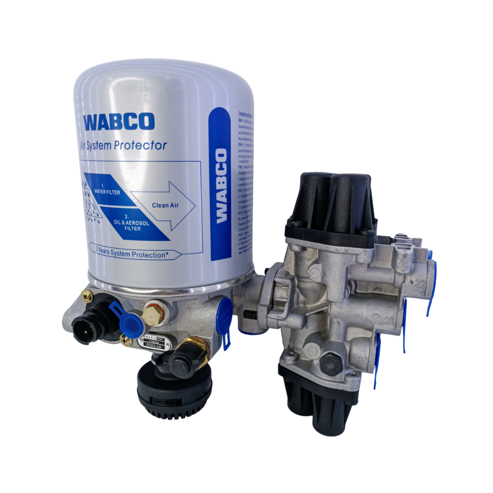 Kit Válvula Apu Secador De Ar com silenciador + 6 vias + Filtro Original  Wabco Completa Para Caminhão Mercedes Benz
