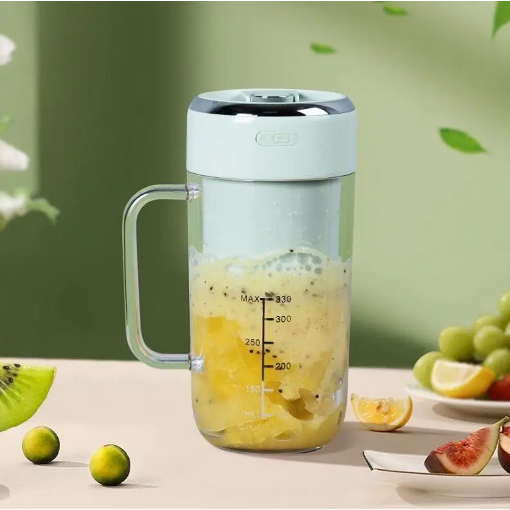 Copo Caneca Liquidificador Mini Juicer Mixer Portatil 6 laminas tampa e canudo Recarregavel 420ml