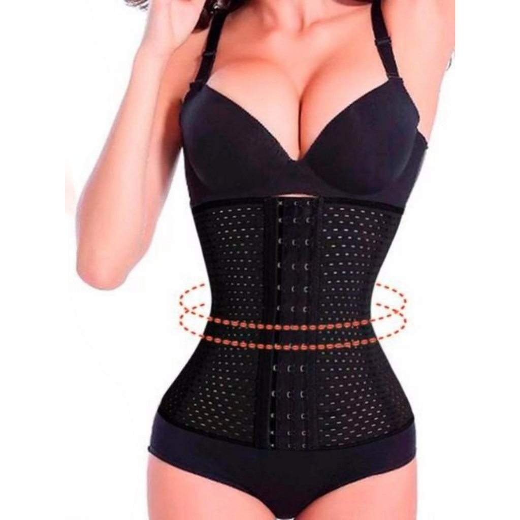 Cinta Modeladora Fem Elastique Redutor Afina Cintura Mulher Fitness Abdominal Furos Respiráveis em Oferta na Shopee