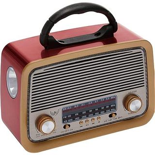 Rádio Retro Vintage Am Fm Usb Aux Sd Caixa de Som sem Bluetooth
