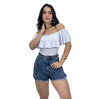 Body Bori Maiô Ciganinha Babado Ombro A Ombro Promoção