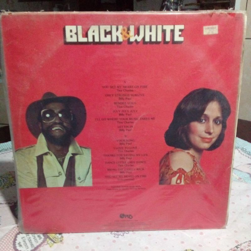 Disco Vinil Black e White
