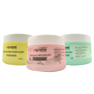 Kit Cronograma Capilar LissTreme 300g Creme Hidratação, Nutrição e Reconstrução Tratamento Capilar