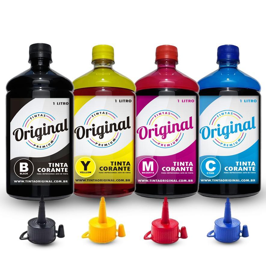 Kit 4 Litros Eco Inkjet P/ Canon Mega Tank G3110 Original
