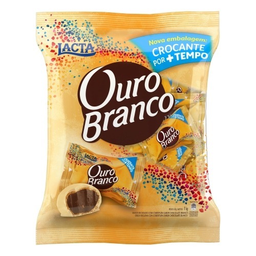 Bombom Ouro Branco Pacote 1kg - Lacta