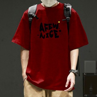 Camiseta Larga Unissex Aesthetic Estampa Afew Nice Blusa Manga Curta Ombro Caído Muito Bom T-shirt Swag Streetwear Skate