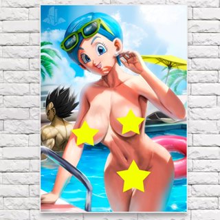 Poster Dragon Ball Bulma +18 - Plastificado