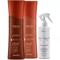 Kit Amend Cobre Effect Shampoo e Condicionador 250ml + Fluido Blindagem Essencial 180ml