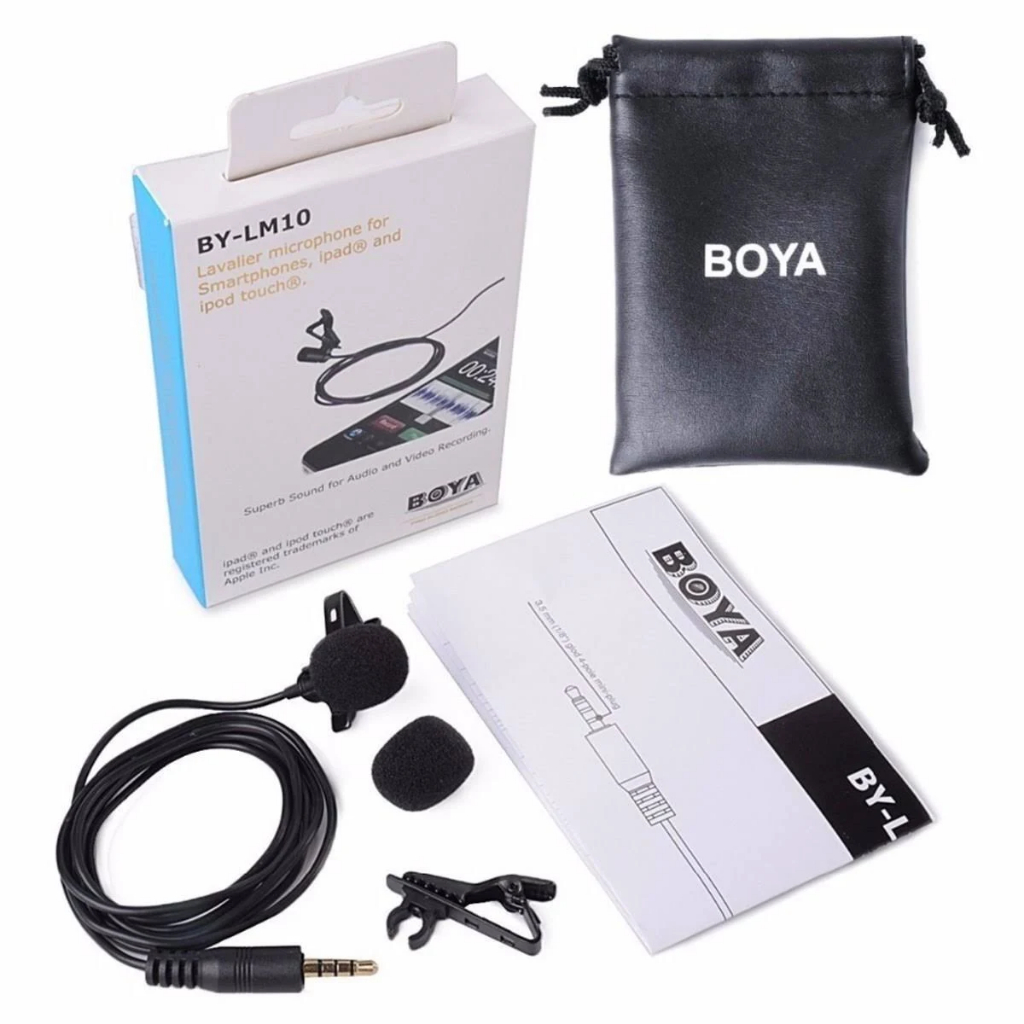 1/2/3/4 Microfone Lapela Boya By-lm10 Para Smartphones clipe de roupa