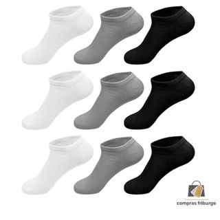 Kit 12 Pares Meias Masculina Soquete Unisex algodão
