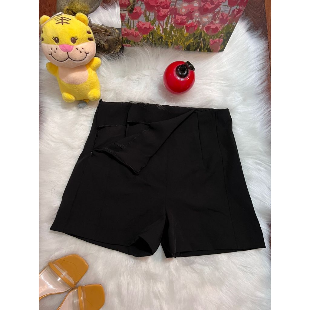 H MODA Short alfaiataria zara casual feminina com ziper por lado em Oferta na Shopee