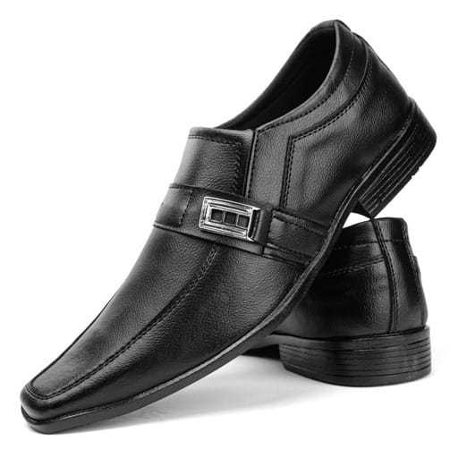 Sapato Social Tradicional Clássico Preto Liso
