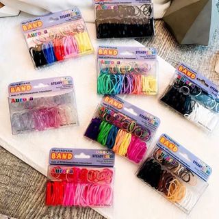 300-Unidades Elástico De Silicone Elásticos Prendedor De Cabelo Feminino Mulher Trança Penteado Atacado