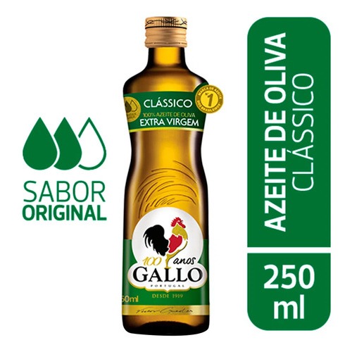 Azeite de Oliva Extra Virgem Clássico Português Gallo Vidro 250ml