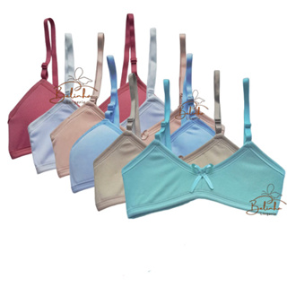 Kit 4 sutiã com espuma sem bojo menina moça juvenil liso em Oferta na Shopee