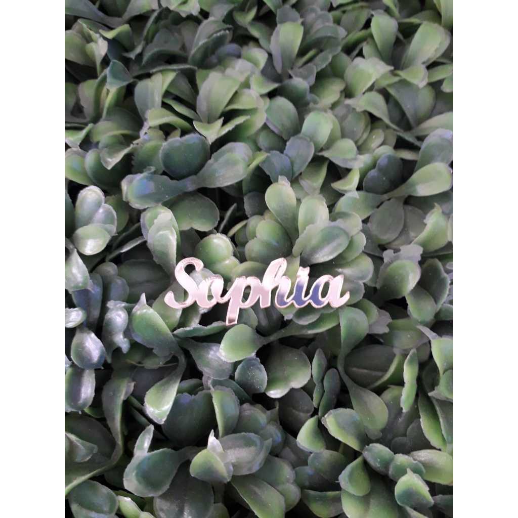 Nome para Laço em Acrilico - 1cm altura (letra inicial) em Oferta na Shopee