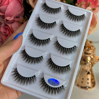 Cílios Postiços H-13 cartela contendo 05 pares de cilios para maquiagem profissional