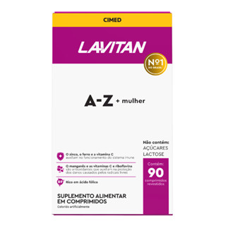 Multivitamínico Lavitan AZ Para Mulher Com 90 Comprimidos