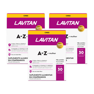 Multivitamínico Lavitan AZ Mulher 30 Comprimidos 3 Caixas